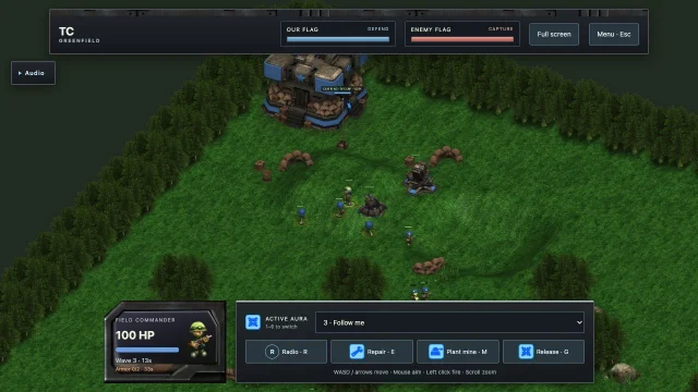 Actual Tactical Cover v3 gameplay: Follow aura with nearby friendly infantry.
